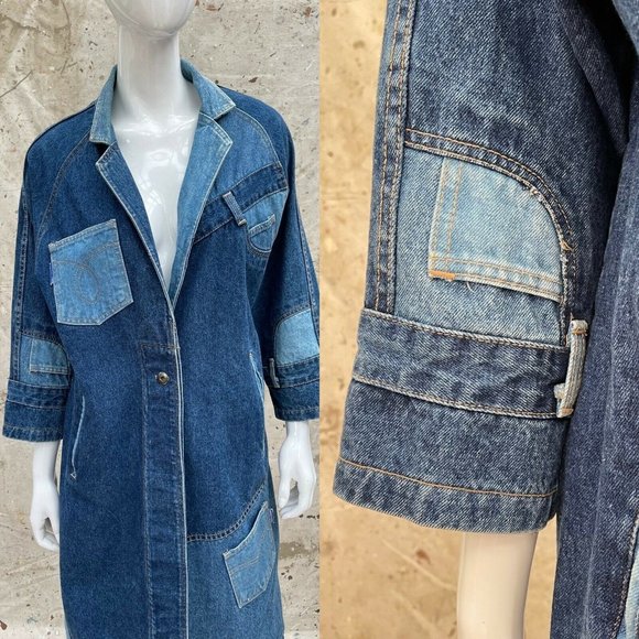 Vintage 80’s/90’s Deconstructed Jeans Denim Jacket, Small - Picture 2 of 6